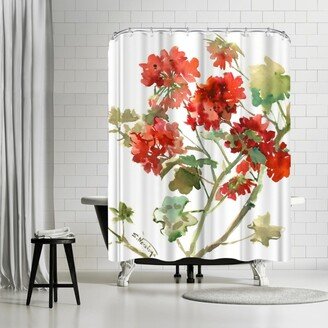 71 x 74 Shower Curtain, Geranium 2 by Suren Nersisyan