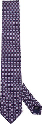 Salvatore Reddy print silk tie