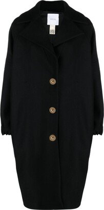 Elliptic wool-blend coat