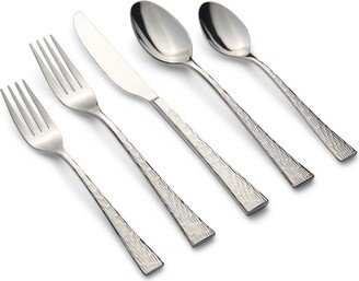 Finnley Textured Mirror 20 Piece 18/10 Stainless Steel Flatware Set, Service for 4