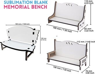 Memorial Bench Sublimation Blanks | Mdf Hard Board Bench Sublimate Blanks Miniature Memory in 3 Styles