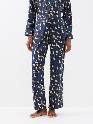 London Floral-print Silk Pyjama Trousers