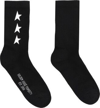 Logo Cotton Blend Socks-AD