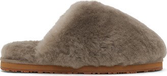 Taupe Fleece Slippers