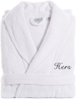 Embroidered Hers Terry Bathrobe-AJ