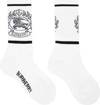 White EKD Technical Jacquard Socks