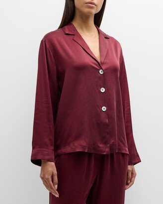 Cropped Washable Silk Pajama Set