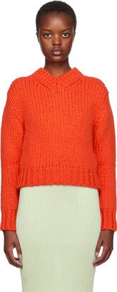 Orange V-Neck Sweater-AA