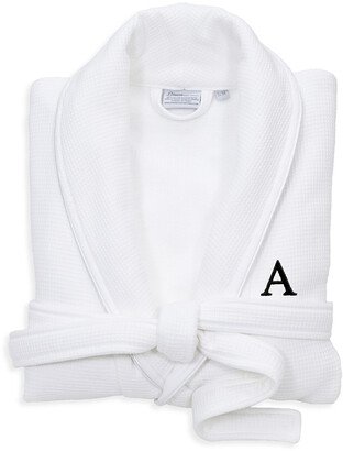 Monogrammed Waffle Small/Medium Terry Bathrobe, (A-Z)-AE