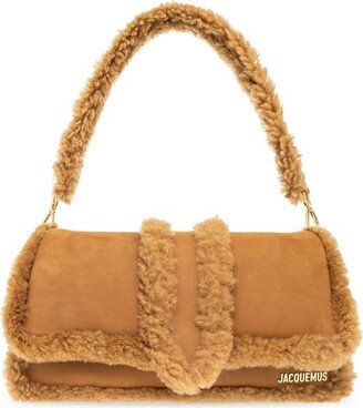 Puffed Shearling Flap Bag