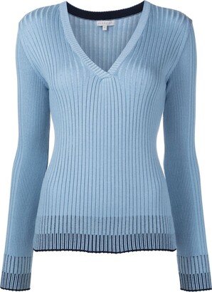 Alcaçuz ribbed V-neck jumper