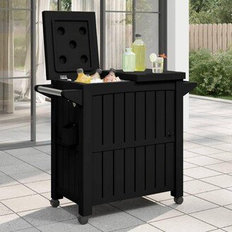 3-in-1 Serving Cart Black Polypropylene - 40.2 x 18.1 x 34.1