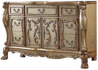 Dresden Dresser/Server, Gold Patina & Bone