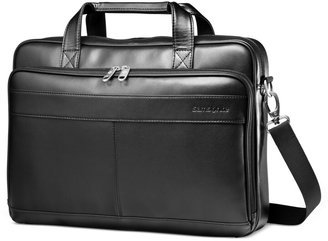 Leather Slim Portfolio Laptop Briefcase