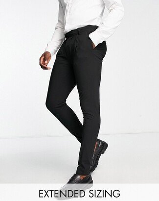 Camden' super skinny premium fabric suit pants in black with stretch