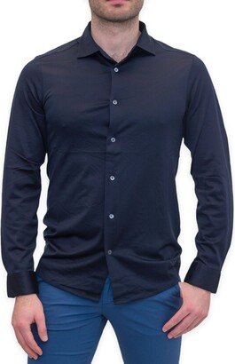 Curved Hem Buttoned Shirt-AG