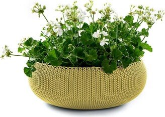 Cozie Plastic Planter Bowl Removeable Liner Citrus Green 21in