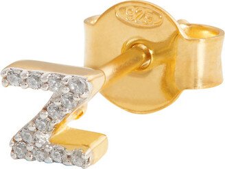 Z Initial 18kt Gold-plated Single Stud Earring