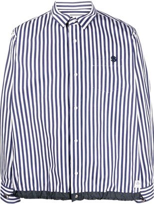 Raised-Logo Striped Shirt