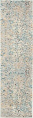 Madison MAD457 Power Loomed Area Rug - Grey/Blue - 2'2x6'