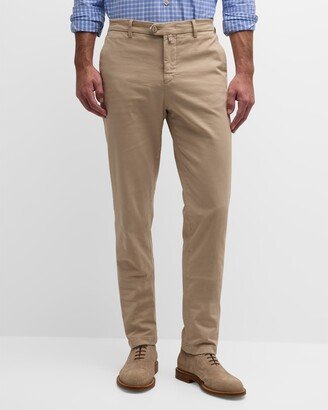 Men's Flat Front Cashmere-Blend Trousers