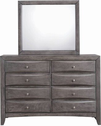 Madison Dresser and Mirror Set Gray