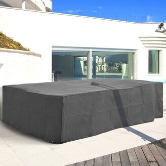 97 x 65 x 26 Weatherproof Outdoor Sectional Patio Furniture Cover with Ultimate Weather Protection, Grey