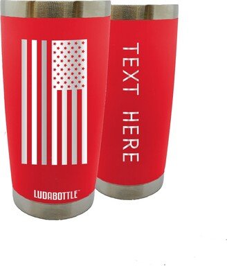 20Oz American Flag Engraved Personalized Tumbler With Standard Lid