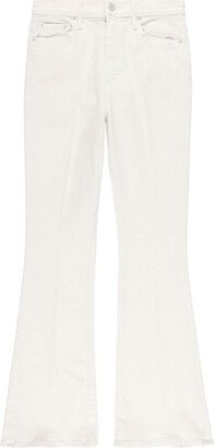 Pressed-Crease Cotton-Blend Bootcut Jeans