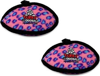 Tuffy Jr Odd Ball Pink Leopard, 2-Pack Dog Toys