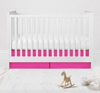 Solid Pink crib skirt