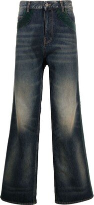 BLUEMARBLE Velvet-Trim Bootcut Jeans