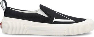 Logo Printed Slip-On Sneakers-AE