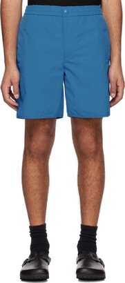 Blue Embroidered Shorts-AB