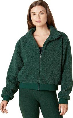 Brave The Elements Sherpa Bomber (Forest Green) Women's Clothing