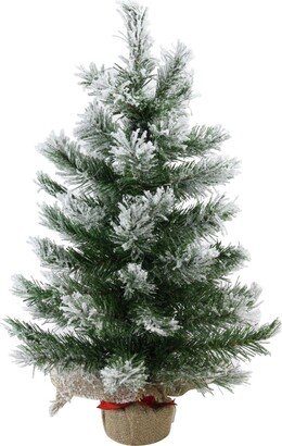 Northlight 22 Flocked Pine Artificial Christmas Tree in Burlap Base - Unlit