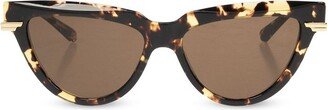 Cat Eye Frame Sunglasses-AB