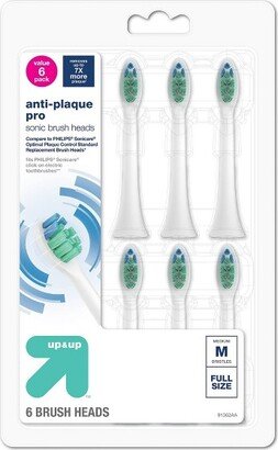 Anti-Plaque Pro Sonic Replacement Brush Heads - 6ct - up & up™