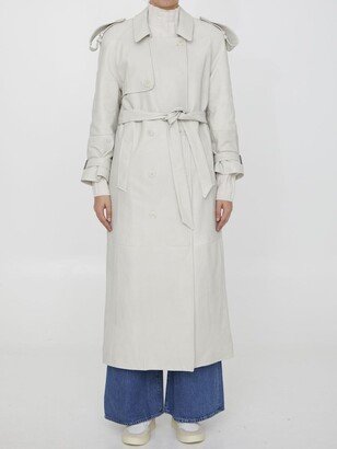 Leather trench coat-AR