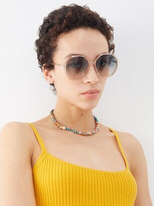 Franky Oversized Butterfly Acetate Sunglasses