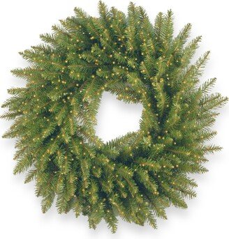 National Tree Company 24 Kingswood Fir Wreath with 250 Battery Operated Infinity Lights