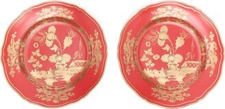 Rubrum porcelain plate (set of two)-AA