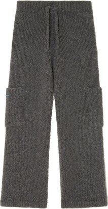 A Finest knitted straight-leg trousers