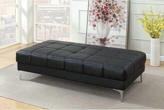 EDWINRAYLLC Contemporary Block Patchwork Sofa Light Luxury Recliner Double Reinforced Coffee Table Ottoman Footstool Living Room Bench