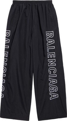 Logo-Print Wide-Leg Track Pants