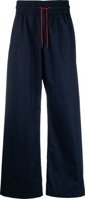 Flared Drawstring-Waist Trousers