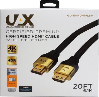 Uax 20 ft. 4K Hdmi Cable