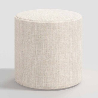 Round Thalia Ottoman Linen - Skyline Furniture