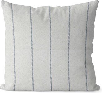 Light Blue Farmhouse Striped Throw Pillow Cover // Modern Accent 225