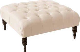 Skyline Custom Upholstered Tufted Square Ottoman